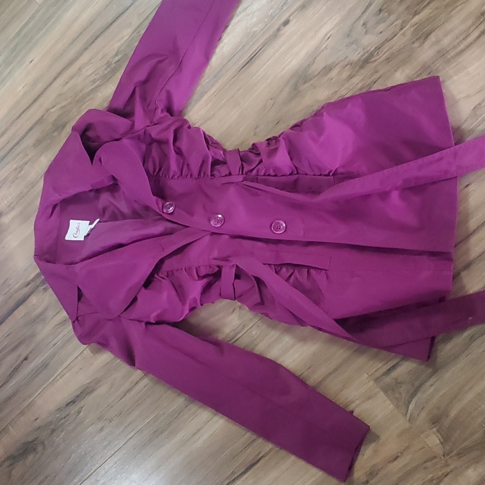 Candies juniors purple trench coat size M